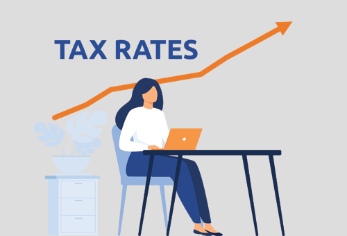 Taxpayer finding out about income tax rates in the UK