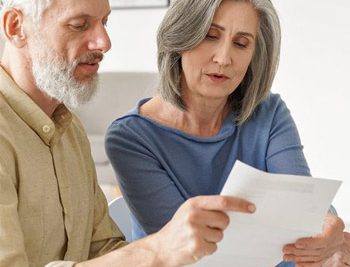 Couple talking about how to claim a tax refund back from hmrc